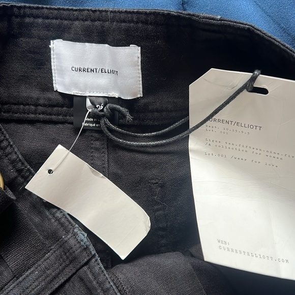 Current/Elliott | NWT Black Relaxed Army Pants - Picture 4 of 6